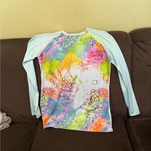 Reel Legends Colorful Long Sleeve Swim Coverup